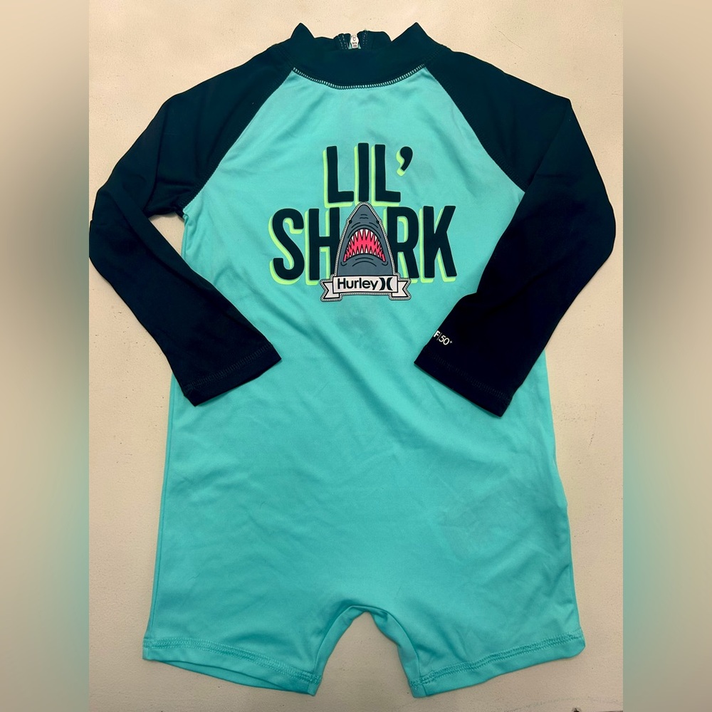Hurley Lil’ Shark Scuba Swimsuit with UPF 50+ Size 24m